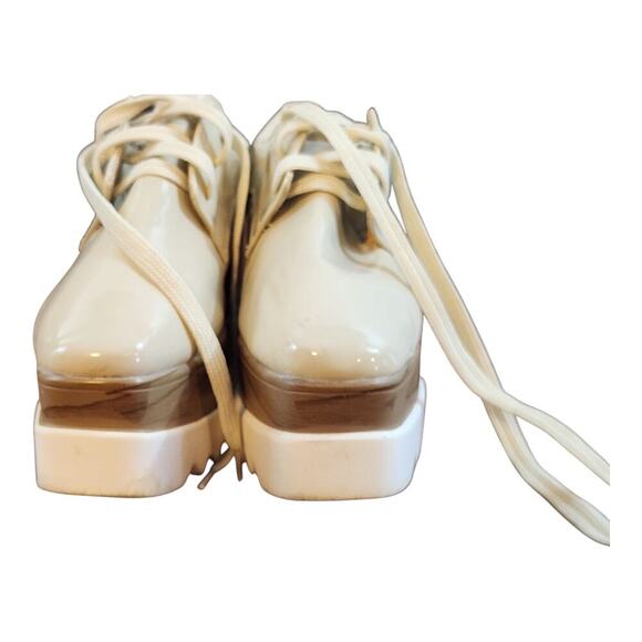 JiooShongMi sz 36, US 5.5 - 6 beige chunky platform shoes lightweight square toe - Picture 3 of 11